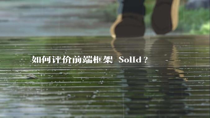 如何评价前端框架 Solid?